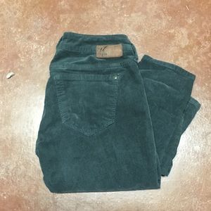 Mavi Serena low rise super skinny green corduroy